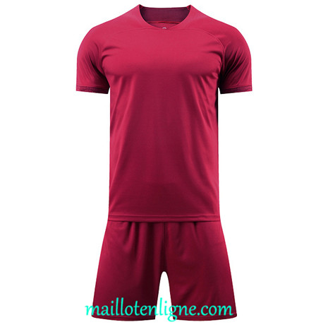 Thai Maillot Ensemble Training Sans logo de marque + Short Rouge 2022/2023 ligne2313