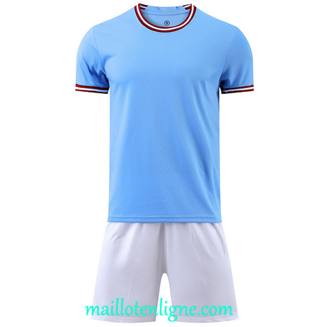 Thai Maillot Ensemble Training Sans logo de marque + Short Bleu 2022/2023 ligne2314