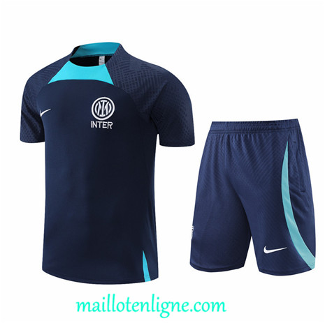 Thai Maillot Ensemble Training Inter Milan + Short Bleu 2022/2023 ligne2373