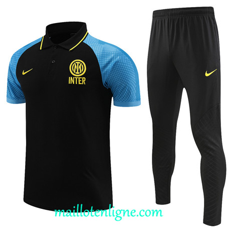 Thai Maillot Ensemble Inter Milan Polo Training noir 2022 2023 maillotenligne 0780