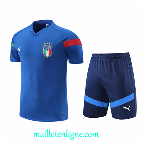 Thai Maillot Ensemble Training Italie + Short Bleu 2022/2023 ligne2355