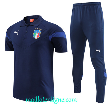 Thai Maillot Ensemble Italie Training Bleu 2022 2023 maillotenligne 0721