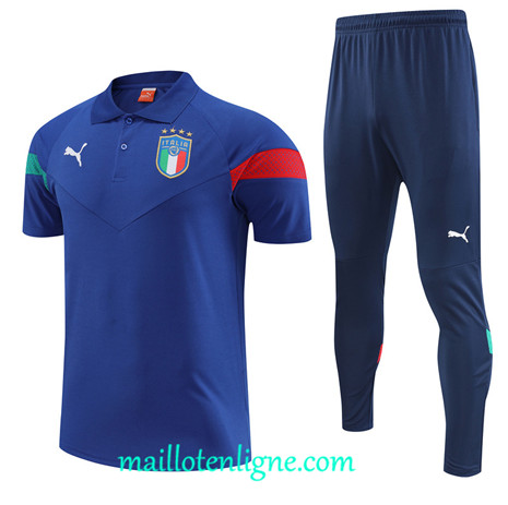 Thai Maillot Ensemble Italie Training Bleu 2022 2023 maillotenligne 0722
