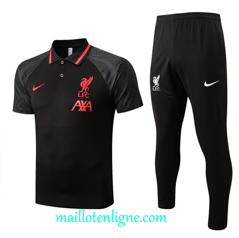 Thai Maillot Ensemble Liverpool Training noir 2022 2023 maillotenligne 0754