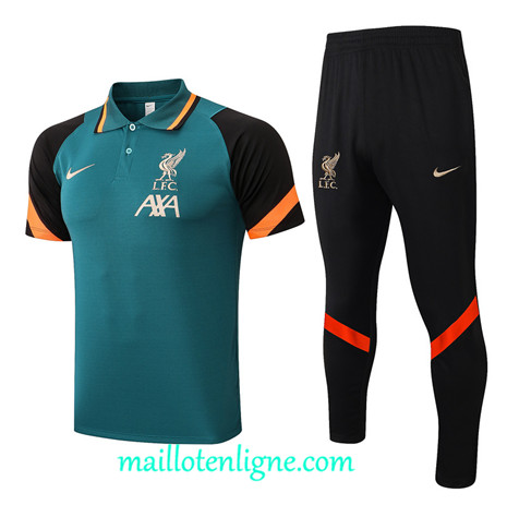 Thai Maillot Ensemble Liverpool Training vert 2022 2023 maillotenligne 0755