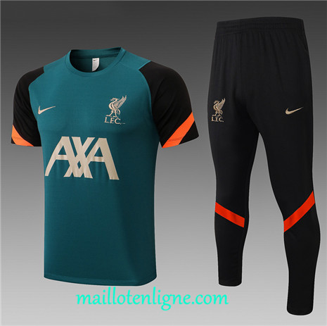 Thai Maillot Ensemble Liverpool Training vert 2022 2023 maillotenligne 0756