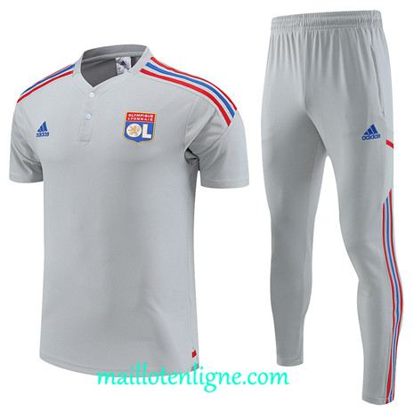 Thai Maillot Ensemble Lyon Training gris 2022 2023 maillotenligne 0646