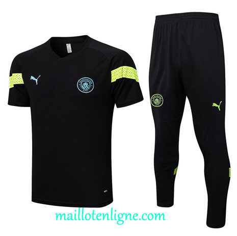 Thai Maillot Ensemble Manchester City Training noir 2022 2023 maillotenligne 0765