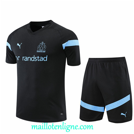 Thai Maillot Ensemble Training Marseille + Short Noir 2022/2023 ligne2332