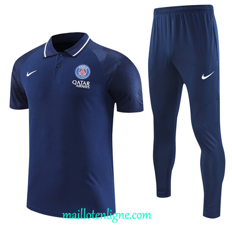 Thai Maillot Ensemble Paris Paris Saint-Germain Training Bleu 2022 2023 maillotenligne 0667