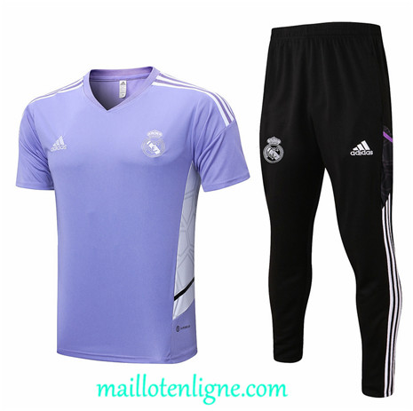 Thai Maillot Ensemble Training Real Madrid Pourpre 2022/2023 ligne2329