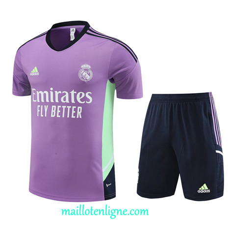 Thai Maillot Ensemble Real Madrid + Short Training Violet 2022 2023 maillotenligne 0640