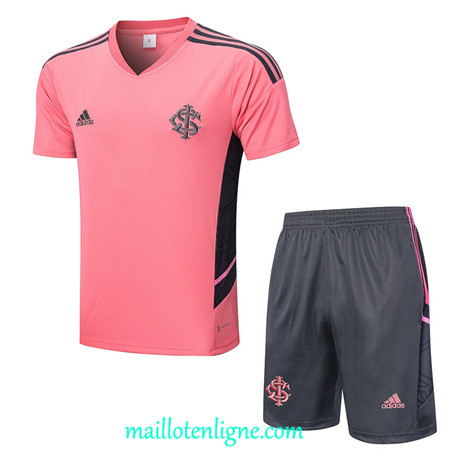 Thai Maillot Ensemble SC Internacional + Short Training rose 2022 2023 maillotenligne 0620