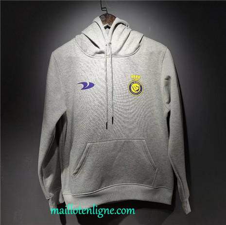 Thai Maillot Ensemble Al-Nassr Sweat A Capuche gris 2022 2023 maillotenligne 0785