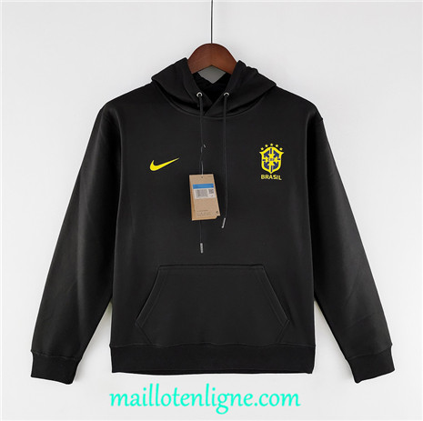 Thai Veste foot Bresil A Capuche Noir 2022/2023 ligne2387