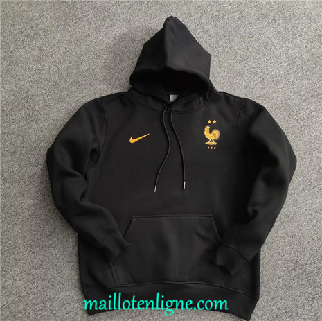 Thai Veste foot France A Capuche Noir 2022/2023 ligne2398