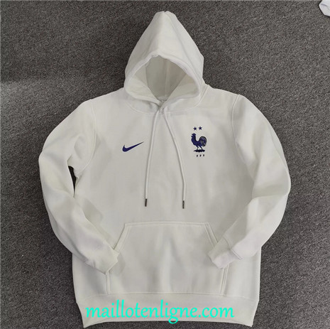 Thai Veste foot France A Capuche Blanc 2022/2023 ligne2399