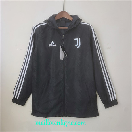 Thai Maillot Ensemble Juventus Coupe vent noir 2022 2023 maillotenligne 0845