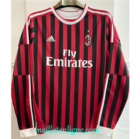 Thai Maillot Retro AC Milan Domicile Manche Longue 2011-12