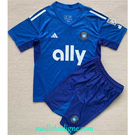 Thai Maillot Charlotte Enfant Bleu 2023 2024