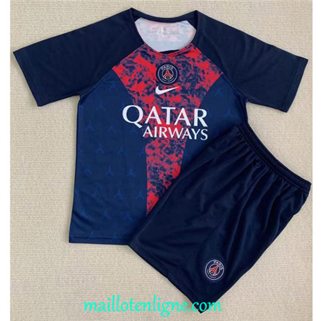 Thai Maillot Paris Enfant Bleu 2023 2024