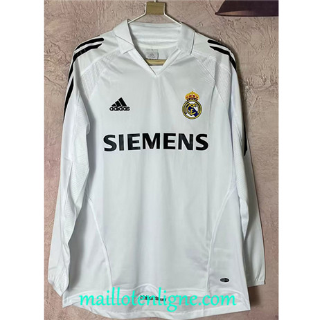 Thai Maillot Retro Real Madrid Domicile Manche Longue 2005-06