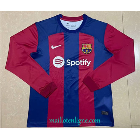 Thai Maillot du Barcelone Domicile Manche Longue 2023 2024