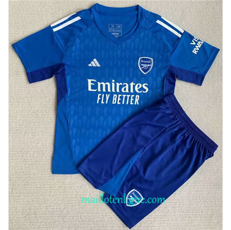 Thai Maillot Arsenal Enfant Gardien de but Bleu 2023 2024