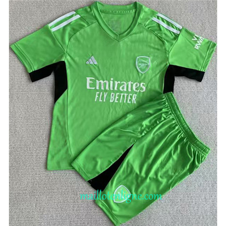 Thai Maillot du Arsenal Enfant Gardien de but Vert 2023 2024