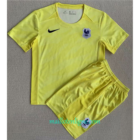 Thai Maillot du France Enfant Gardien de but Amarillo 2023 2024