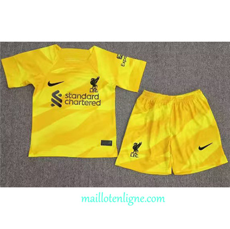 Thai Maillot Liverpool Enfant Gardien de but Jaune 2023 2024