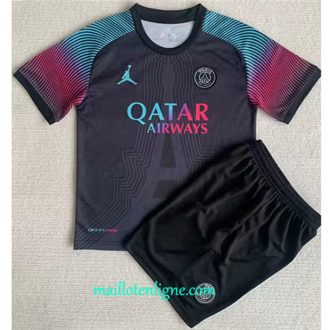 Thai Maillot Paris Paris Saint-Germain Enfant Noir 2023 2024