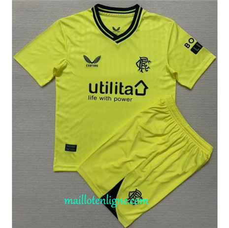 Thai Maillot du Rangers Enfant Gardien de but Jaune 2023 2024