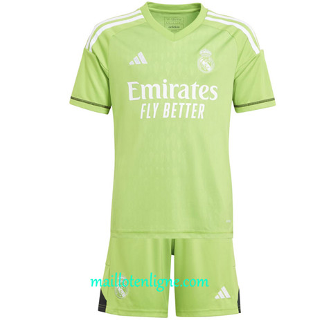 Thai Maillot Real Madrid Enfant Gardien de but Domicile Vert 2023 2024