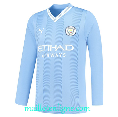 Thai Maillot Manchester City Domicile Manche Longue 2023 2024