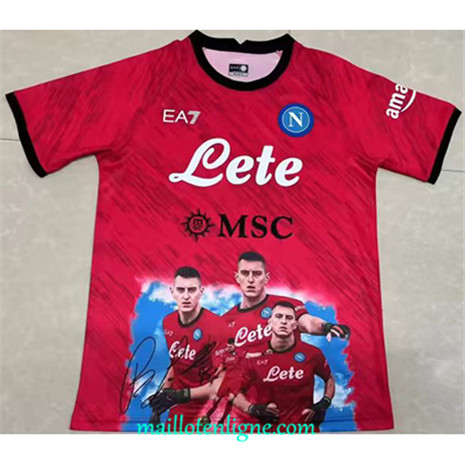 Thai Maillot du Napoli champions Rouge 2023 2024