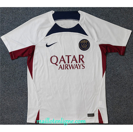 Thai Maillot Paris Saint-Germain Training Blanc 2023 2024