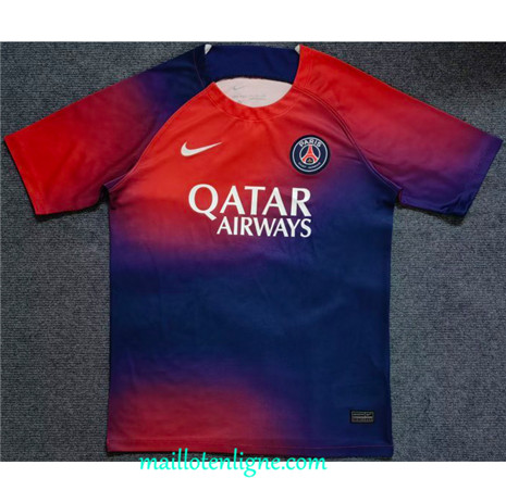 Thai Maillot du Paris Saint-Germain Training Rouge/Bleu 2023 2024