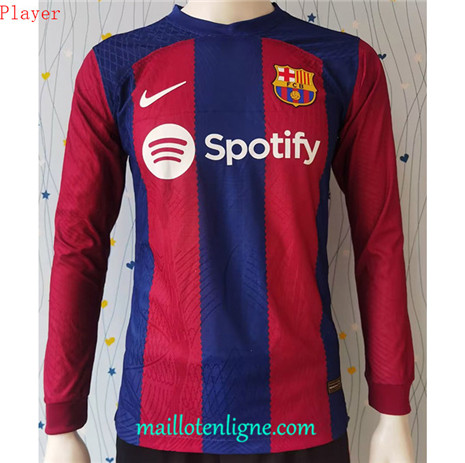 Thai Maillot Player Barcelone Domicile Manche Longue 2023 2024