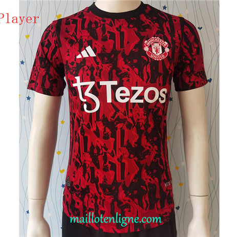 Thai Maillot du Player Manchester United Training Rouge/Noir 2023 2024