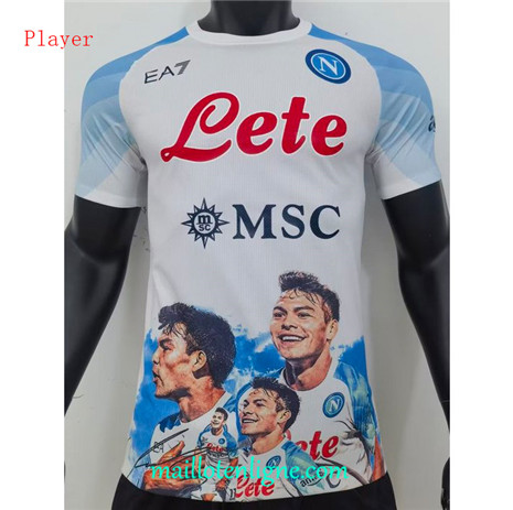 Thai Maillot Player Napoli Blanc/Bleu 2023 2024