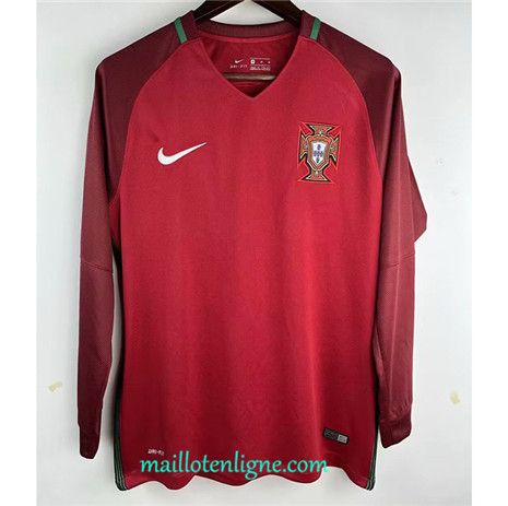 Thai Maillot du Retro Portugal Domicile Manche Longue 2016