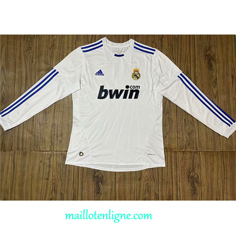 Thai Maillot du Retro Real Madrid Domicile Manche Longue 2010-11