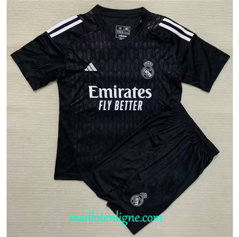 Thai Maillot Real Madrid Enfant Gardien de but Noir 2023 2024 ML0079