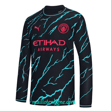 Thai Maillot Manchester City Exterieur Manche Longue 2023 2024 ML0170