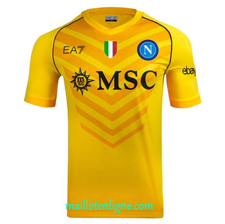 Thai Maillot Napoli Gardien de but Jaune 2023 2024 ML0205