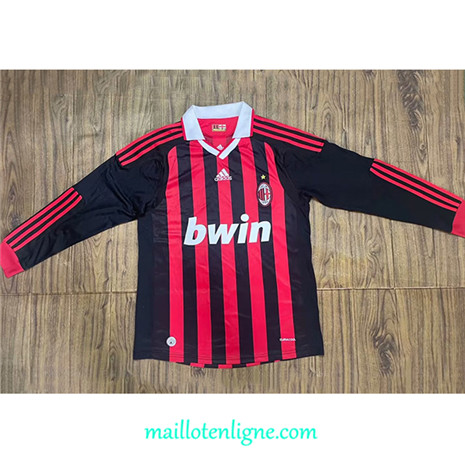 Thai Maillot Retro AC Milan Domicile Manche Longue 2009-10 ML0139