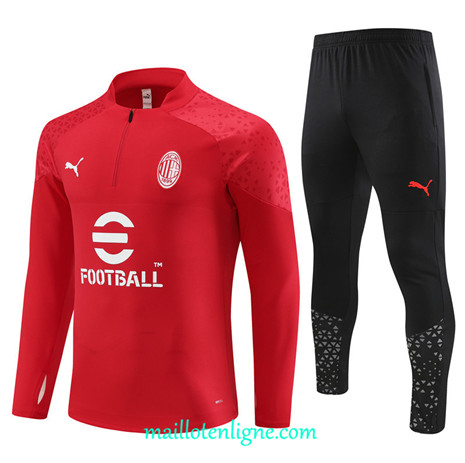 Thai Maillot Ensemble AC Milan Survetement 2023 2024 Rouge ML0240