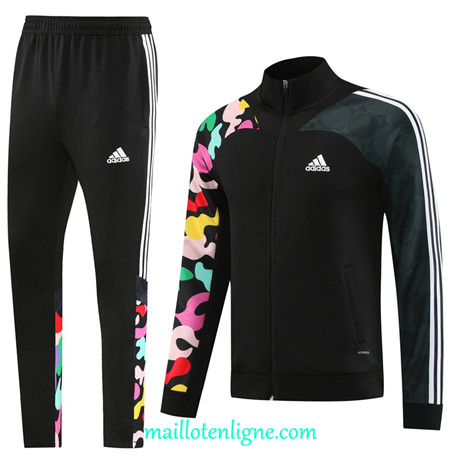 Thai Maillot Ensemble Adidas Veste Survetement 2023 2024 Noir ML0591