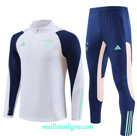 Thai Maillot Ensemble AFC Ajax Survetement 2023 2024 Blanc ML0247